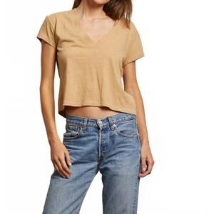 NEW PERFECTWHITETEE alanis v-neck tee in suede